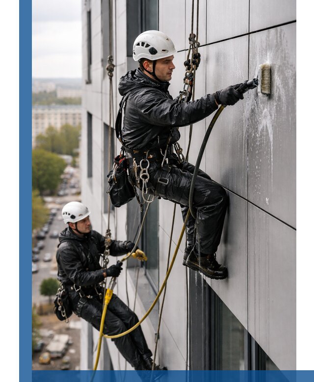 Профессиональная мойка фасада из композита в Карабулаке