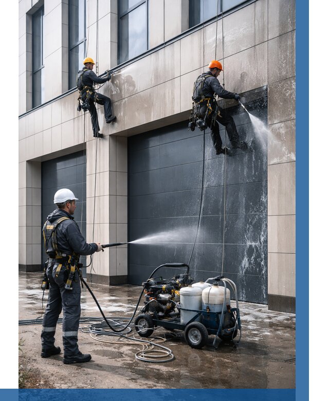 Послестроительная мойка фасада в Карабулаке от 310 р. | ВЫСОТНИК-Крб