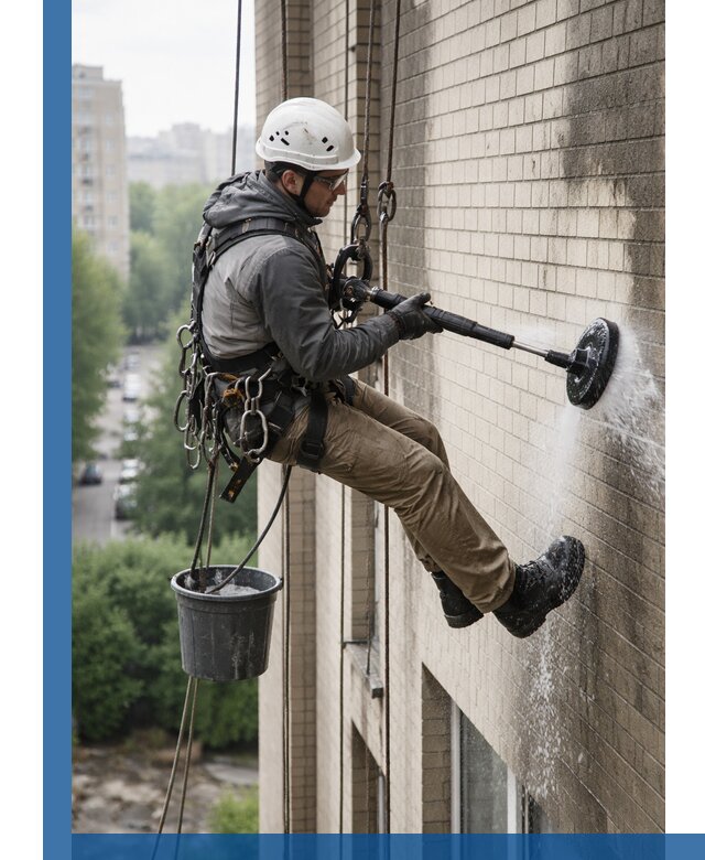 Очистка фасада от копоти в Карабулаке профессионально и безопасно