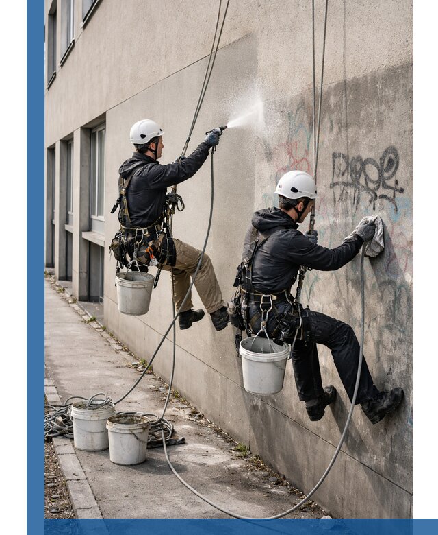 Антиграффити покрытие фасада с защитой от надписей в Карабулаке