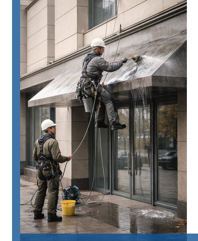 Профессиональная мойка козырьков и навесов в Карабулаке