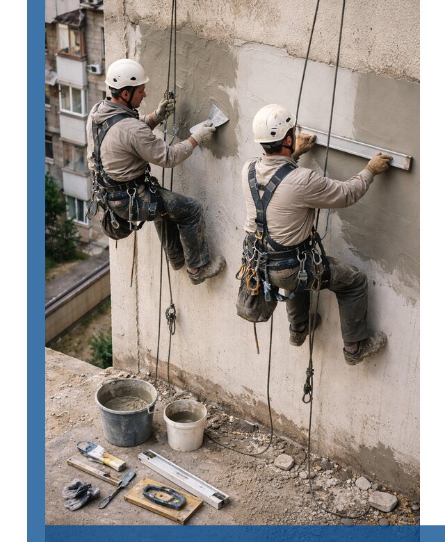 Комплексный ремонт штукатурного фасада с гарантией в Карабулаке