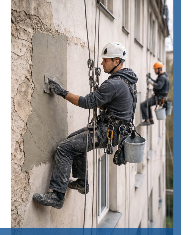 Восстановление штукатурки фасада в Карабулаке от 1239 р. | ВЫСОТНИК-Крб