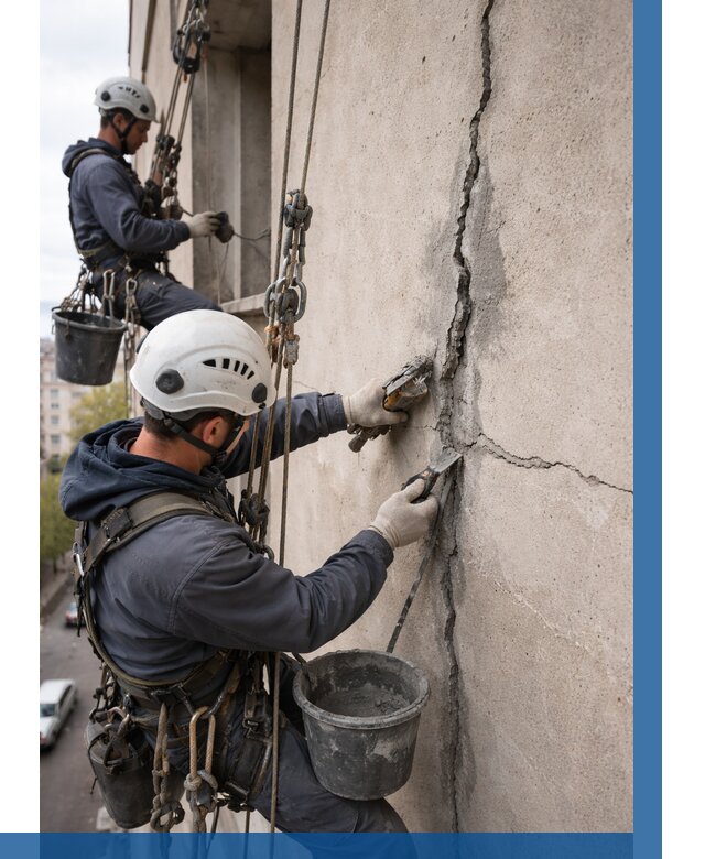 Заделка трещин на фасаде в Карабулаке от 930 р. | ВЫСОТНИК-Крб