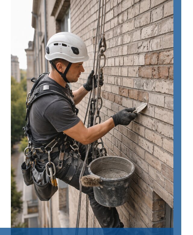 Ремонт кирпичной кладки фасада в Карабулаке от 1859 р. | ВЫСОТНИК-Крб