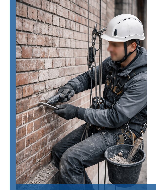 Расшивка кирпичных швов фасадов и стен, ремонт в Карабулаке