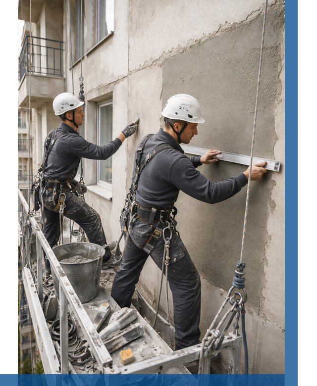 Штукатурка фасада на высоте в Карабулаке от 930 р. | ВЫСОТНИК-Крб