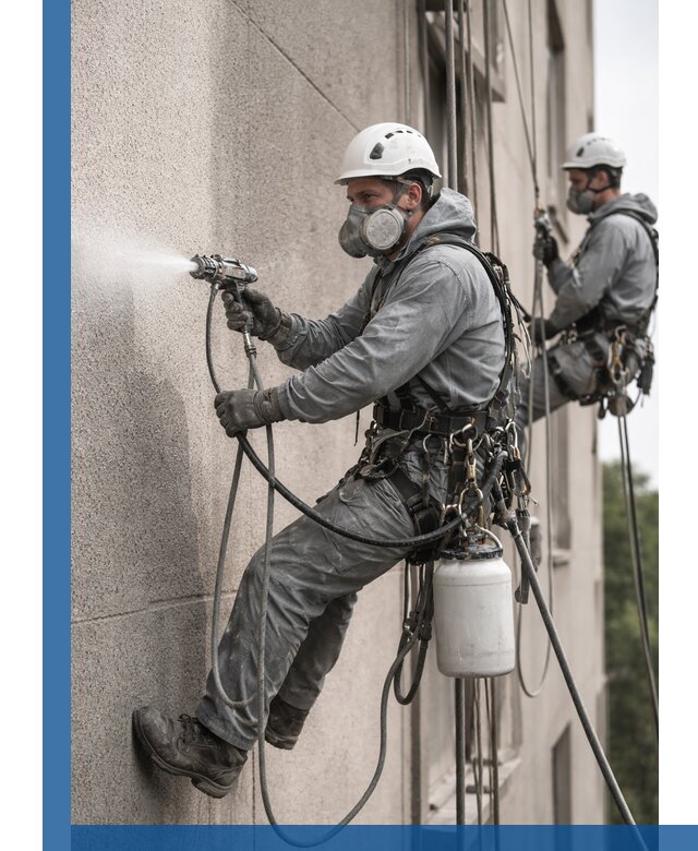 Безвоздушная покраска фасадов зданий в Карабулаке профессионально