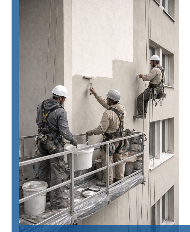 Покраска оштукатуренного фасада в Карабулаке под ключ с гарантией