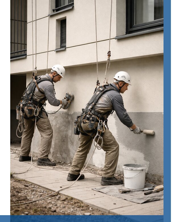 Окраска цоколя здания в Карабулаке от 465 р. под ключ | ВЫСОТНИК-Крб