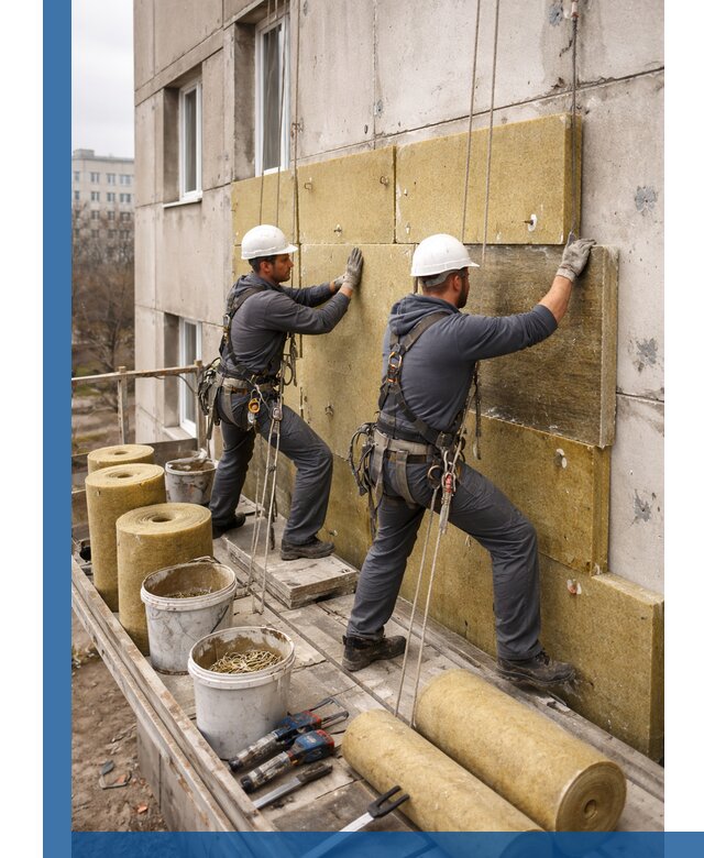 Утепление фасада минватой в Карабулаке под ключ с гарантией