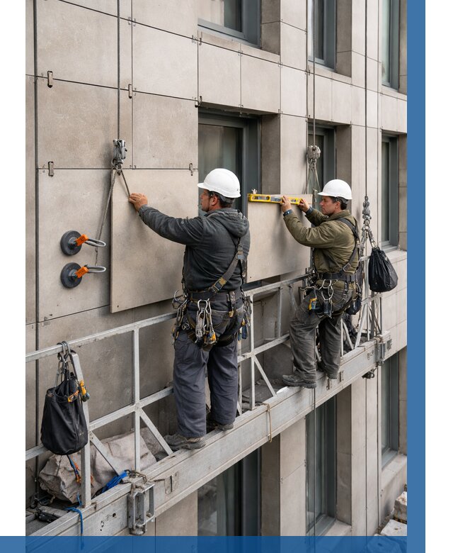 Монтаж керамогранита на фасад в Карабулаке от 2582 р. | ВЫСОТНИК-Крб