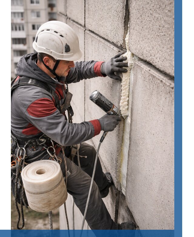 Утепление межпанельных швов в Карабулаке от 723 р. | ВЫСОТНИК-Крб