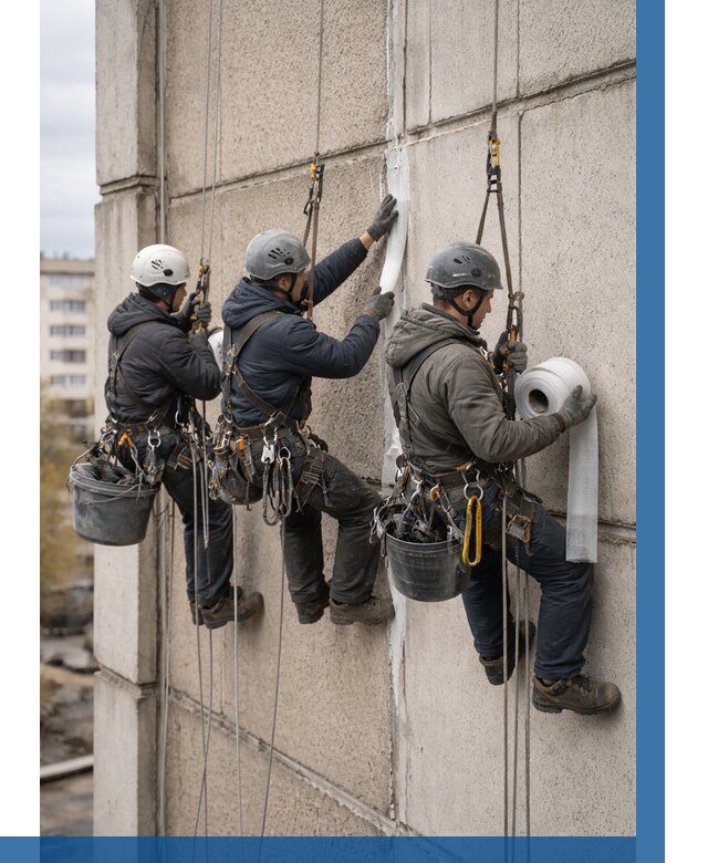 Ремонт межпанельных швов в Карабулаке от 775 р. | ВЫСОТНИК-Крб