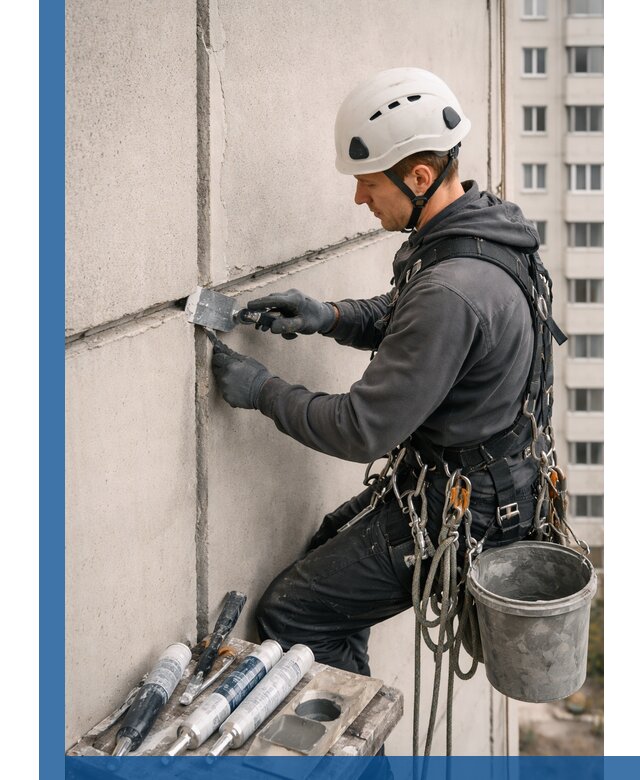 Ремонт межпанельных швов в Карабулаке герметизация и восстановление
