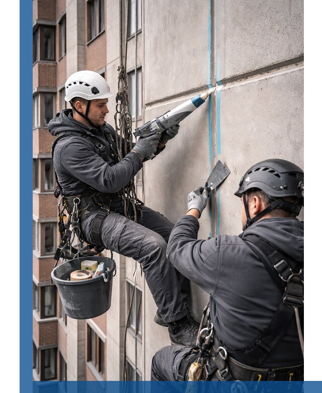 Вторичная герметизация швов фасада и кровли в Карабулаке