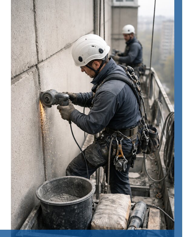 Штробление межпанельных швов в Карабулаке от 1239 р. | ВЫСОТНИК-Крб