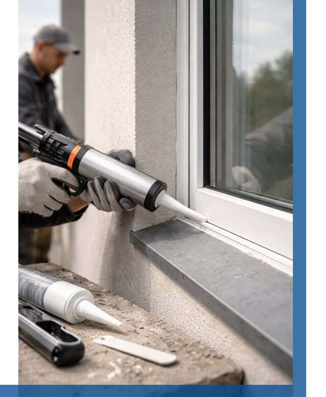 Герметизация монтажных швов окон в Карабулаке от 671 р. | ВЫСОТНИК-Крб