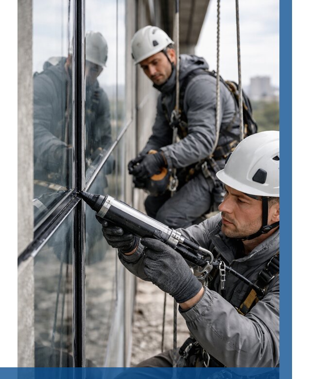 Герметизация витражных швов в Карабулаке от 671 р. | ВЫСОТНИК-Крб