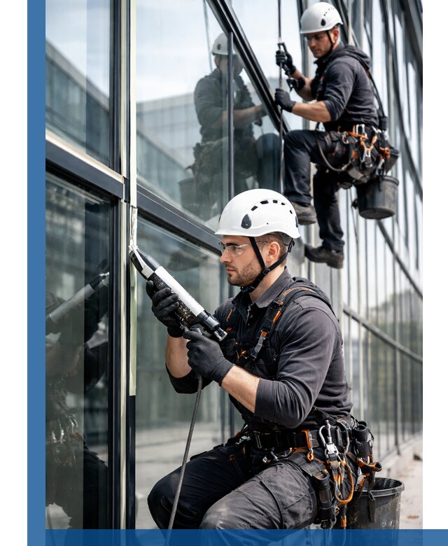 Герметизация витражных швов в Карабулаке для зданий и фасадов