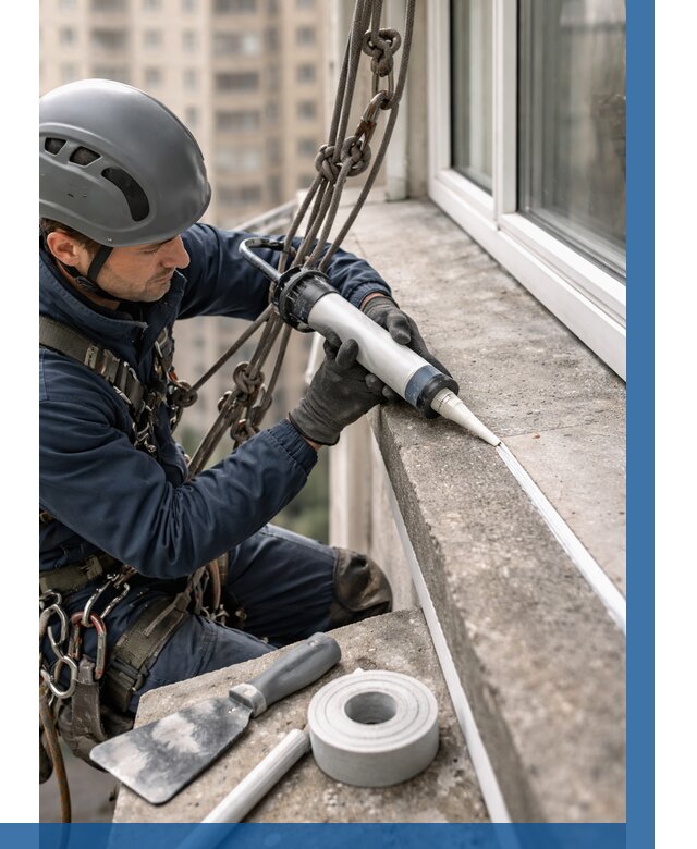 Герметизация балконного козырька в Карабулаке от 4648 р. | ВЫСОТНИК-Крб