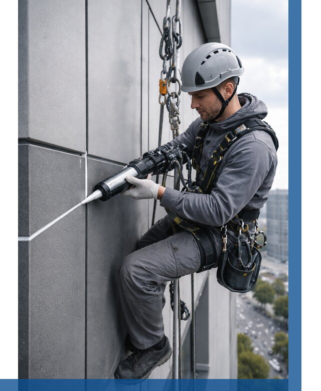 Герметизация стыков фасадных панелей в Карабулаке от 6714 р.| ВЫСОТНИК-Крб