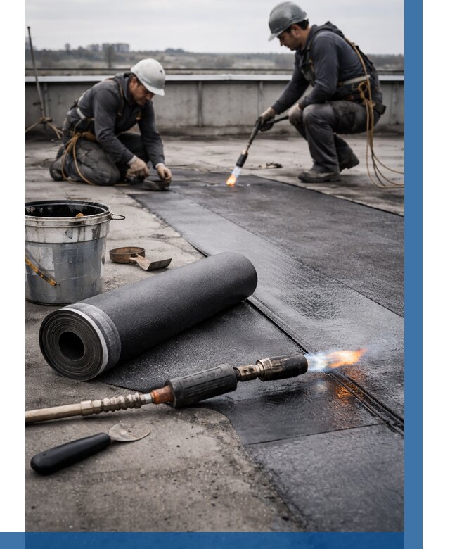 Ремонт рулонной кровли в Карабулаке от 671 р. | ВЫСОТНИК-Крб