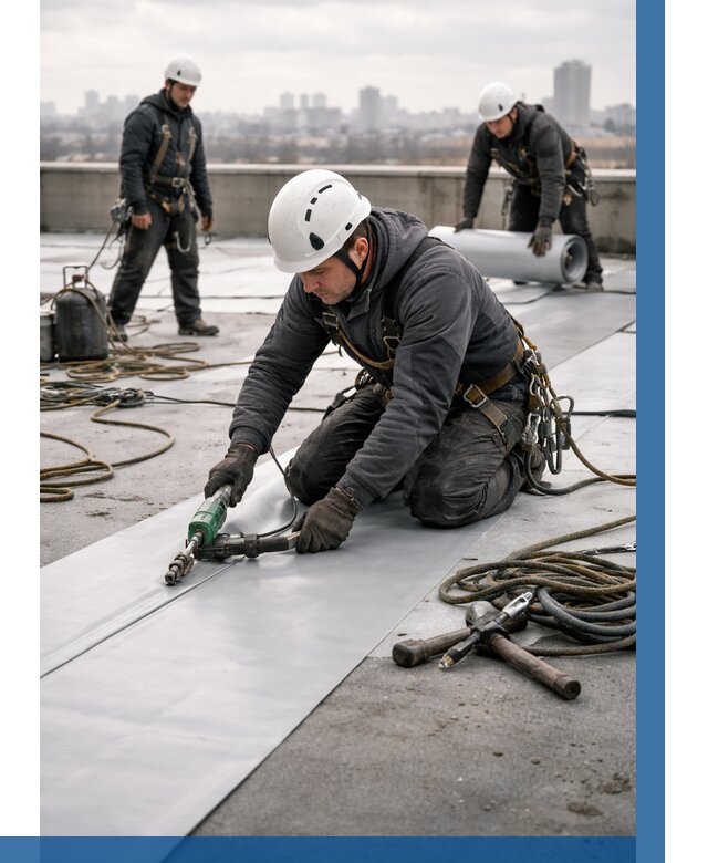 Ремонт мембранной кровли в Карабулаке от 1859 р./м2 | ВЫСОТНИК-Крб