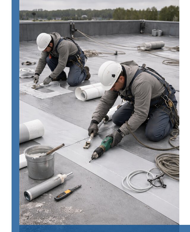 Ремонт мембранной кровли в Карабулаке качественно и с гарантией