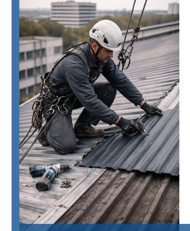 Ремонт профнастила на кровле в Карабулаке, работы под ключ