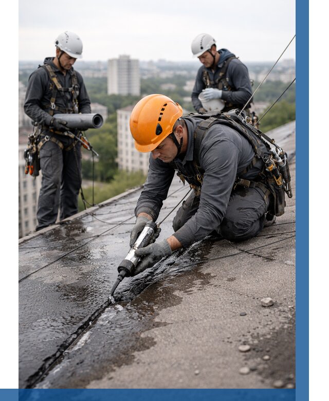 Устранение протечек кровли в Карабулаке от 12395 р. | ВЫСОТНИК-Крб