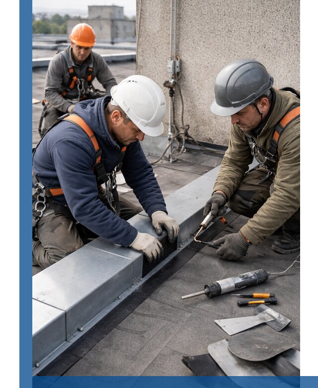 Ремонт кровельных примыканий в Карабулаке профессионально