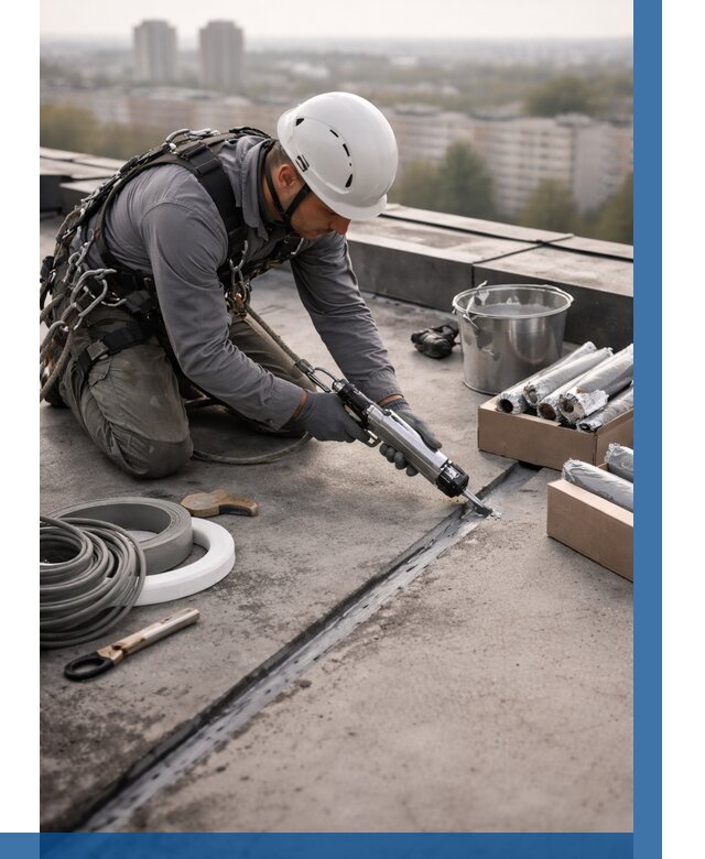 Герметизация швов кровли в Карабулаке от 465 р./м2 | ВЫСОТНИК-Крб