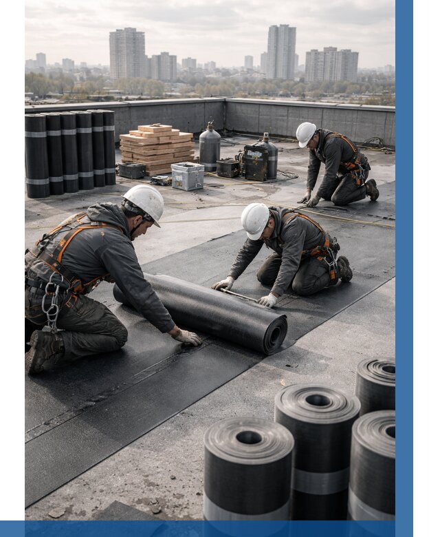 Монтаж мягкой кровли под ключ в Карабулаке от 465 р. | ВЫСОТНИК-Крб