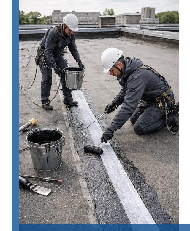 Гидроизоляция кровли мастикой в Карабулаке надежная защита