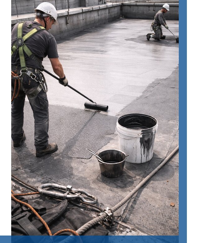 Гидроизоляция кровли жидкой резиной в Карабулаке от 516 р. | ВЫСОТНИК-Крб