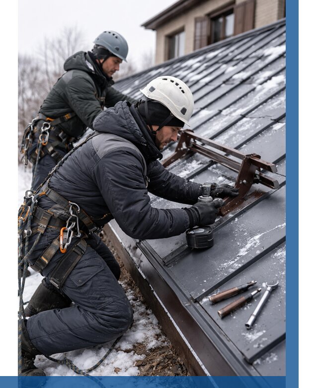 Монтаж снегозадержателей в Карабулаке от 465 р. | ВЫСОТНИК-Крб