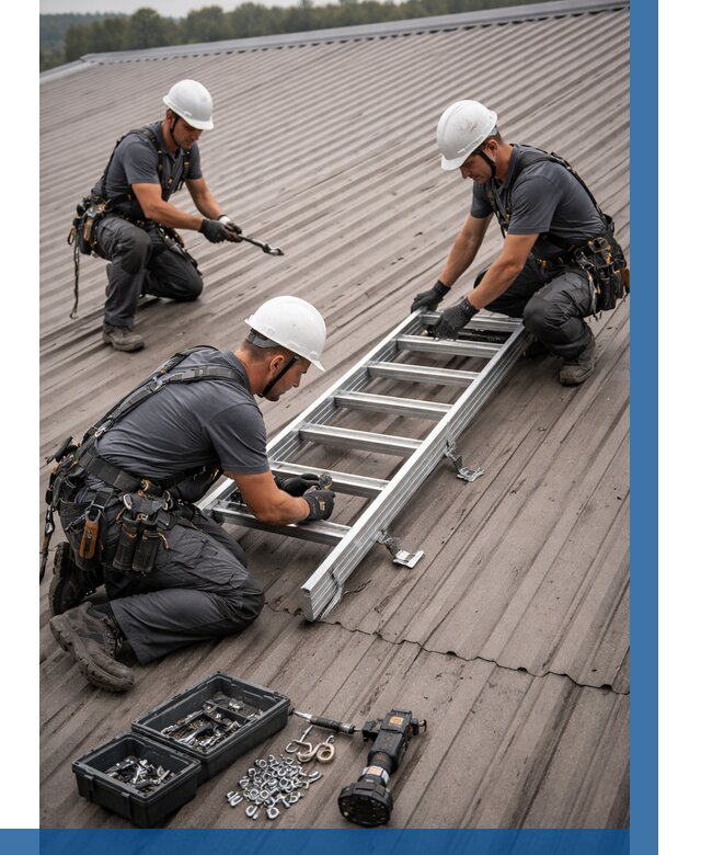 Монтаж кровельной лестницы в Карабулаке от 4648 р. | ВЫСОТНИК-Крб