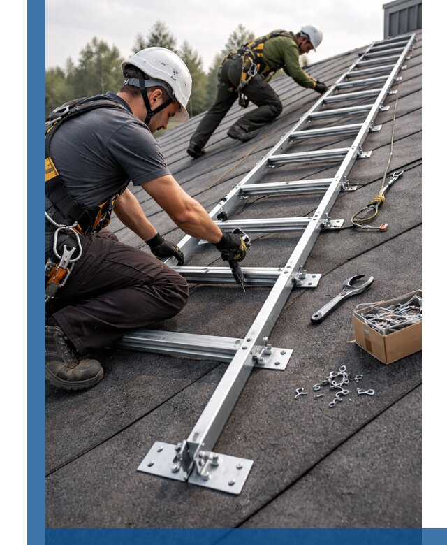 Профессиональный монтаж кровельной лестницы в Карабулаке под ключ