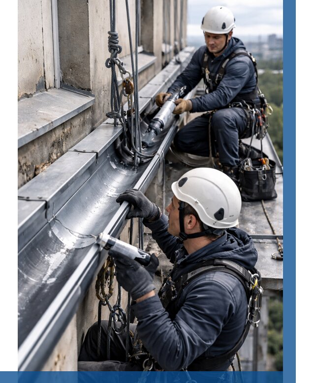 Ремонт водосточных желобов в Карабулаке от 6714 р. | ВЫСОТНИК-Крб