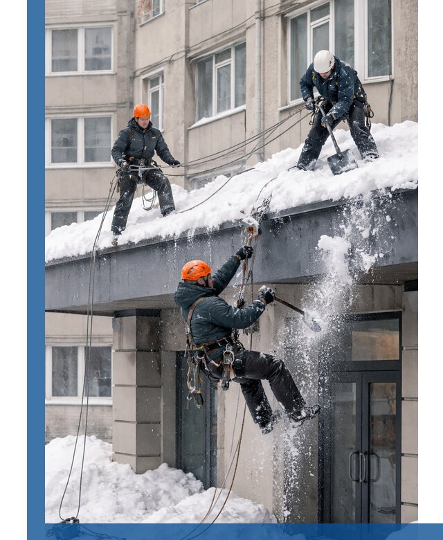 Безопасная очистка навесов от снега в Карабулаке круглогодично