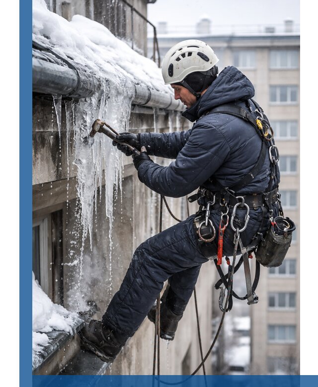Удаление наледи и чистка водостоков в Карабулаке оперативно и безопасно