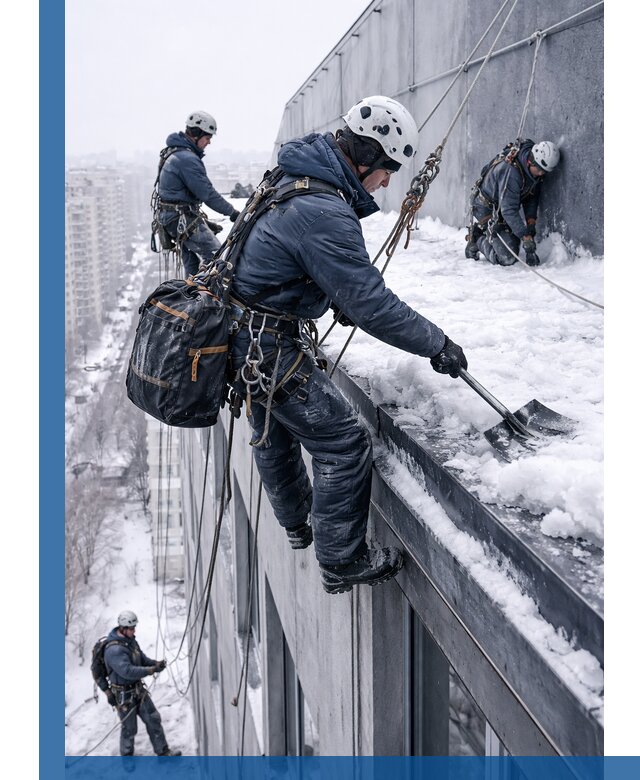 Абонентское обслуживание кровли зимой в Карабулаке регулярный уход