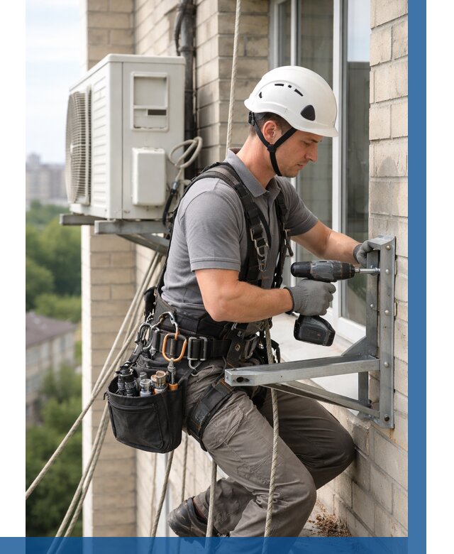 Установка кронштейнов кондиционера в Карабулаке от 3615 р. | ВЫСОТНИК-Крб