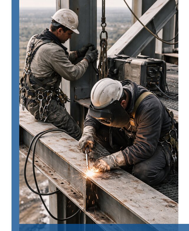 Высотные сварочные работы в Карабулаке для промышленных объектов