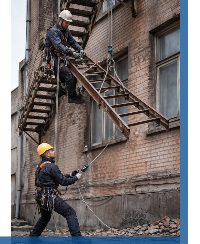 Демонтаж пожарной лестницы в Карабулаке от 12395 р. | ВЫСОТНИК-Крб