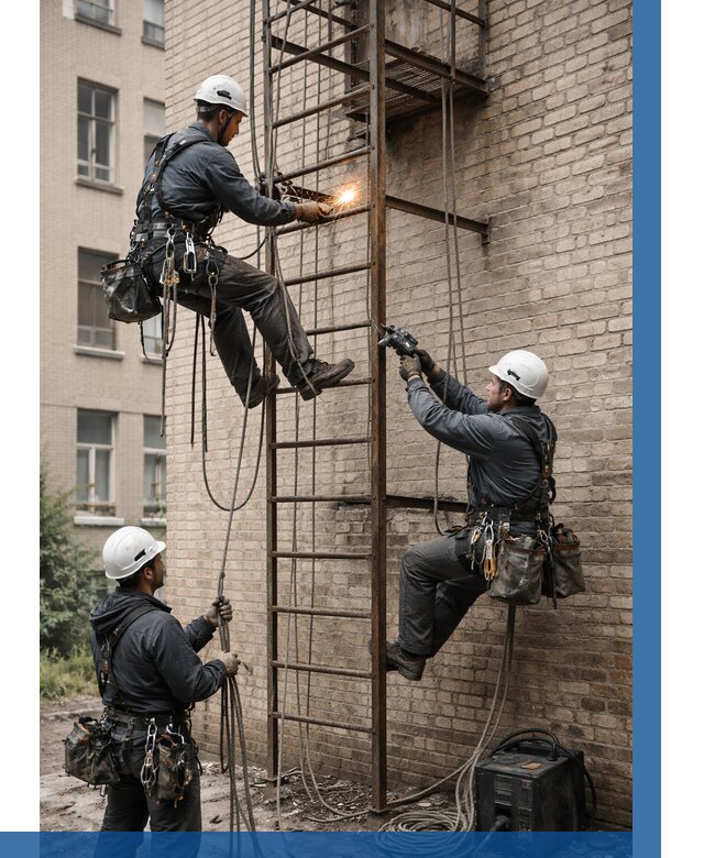 Ремонт пожарной лестницы в Карабулаке от 7747 р. | ВЫСОТНИК-Крб