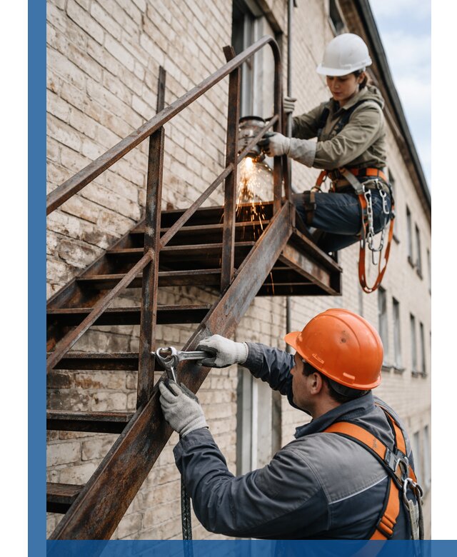 Ремонт и восстановление пожарных лестниц с выездом в Карабулаке