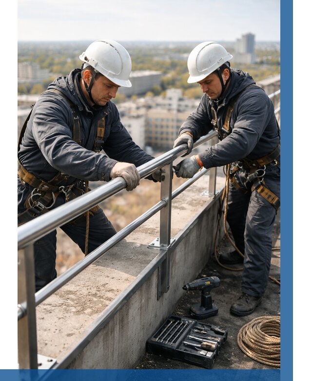 Монтаж перил на высоте в Карабулаке от 2582 р. | ВЫСОТНИК-Крб