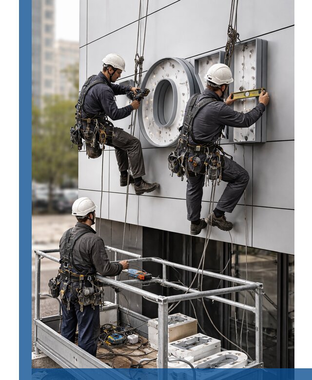 Профессиональный монтаж световых букв в Карабулаке под ключ